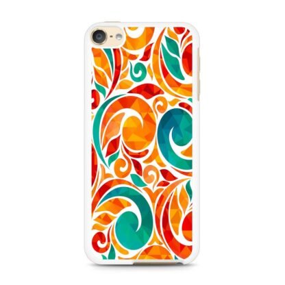 Abstarct Swirl Bloom Orange Flower iPod Touch 6 / 7 Case - Image 2