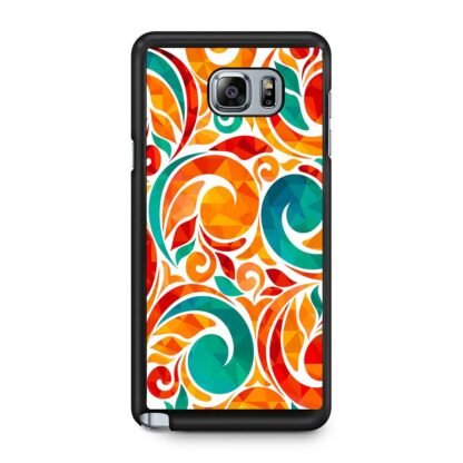 Abstarct Swirl Bloom Orange Flower Samsung Galaxy Note 5 Case