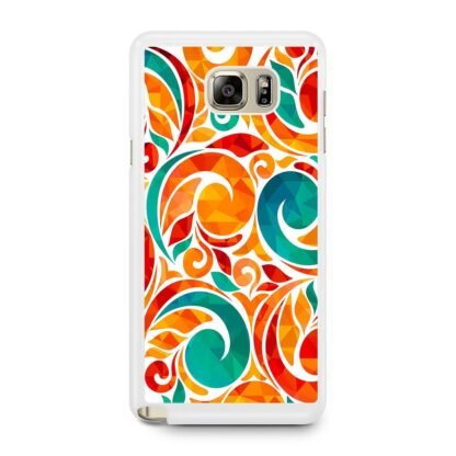 Abstarct Swirl Bloom Orange Flower Samsung Galaxy Note 5 Case - Image 2