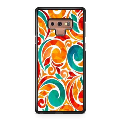 Abstarct Swirl Bloom Orange Flower Samsung Galaxy Note 9 Case
