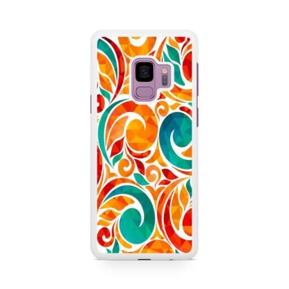Abstarct Swirl Bloom Orange Flower Samsung Galaxy S9 / S9 Plus Case - Image 2