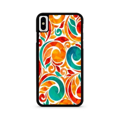 Abstarct Swirl Bloom Orange Flower iPhone X / XR / XS / XS Max Case