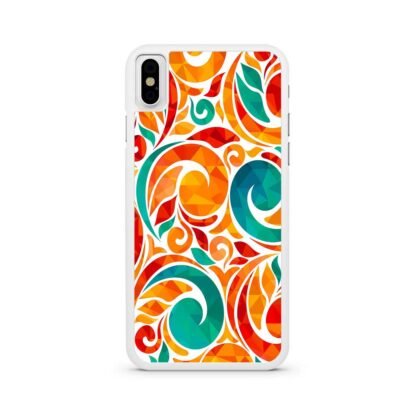 Abstarct Swirl Bloom Orange Flower iPhone X / XR / XS / XS Max Case - Image 2