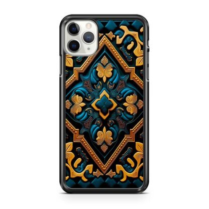 Abstract Celtic Art Blue Gold iPhone 12 / 12 Pro / 12 Pro Max / 12 Mini Case