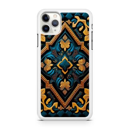 Abstract Celtic Art Blue Gold iPhone 12 / 12 Pro / 12 Pro Max / 12 Mini Case - Image 2