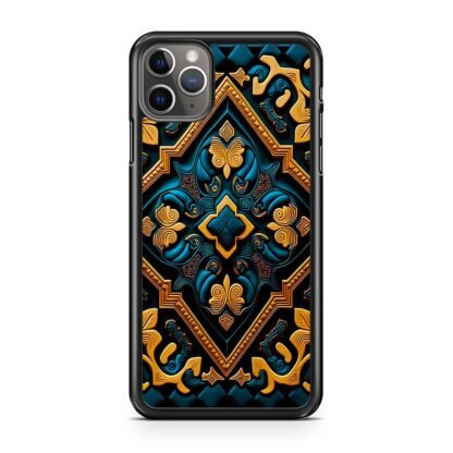 Abstract Celtic Art Blue Gold iPhone 16 / 16 Plus / 16 Pro / 16 Pro Max Case