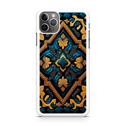 Abstract Celtic Art Blue Gold iPhone 16 / 16 Plus / 16 Pro / 16 Pro Max Case - Image 2