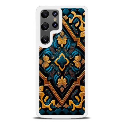Abstract Celtic Art Blue Gold Samsung Galaxy S23 / S23 Plus / S23 Ultra / S23 FE Case - Image 2