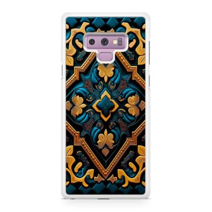 Abstract Celtic Art Blue Gold Samsung Galaxy Note 9 Case - Image 2