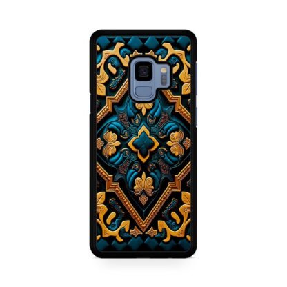 Abstract Celtic Art Blue Gold Samsung Galaxy S9 / S9 Plus Case