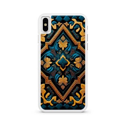 Abstract Celtic Art Blue Gold iPhone X / XR / XS / XS Max Case - Image 2