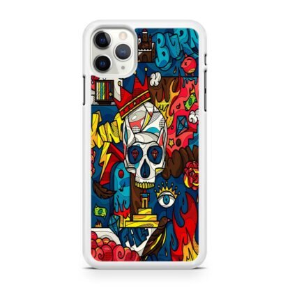 Abstract Crown Skull Doodle iPhone 12 / 12 Pro / 12 Pro Max / 12 Mini Case - Image 2