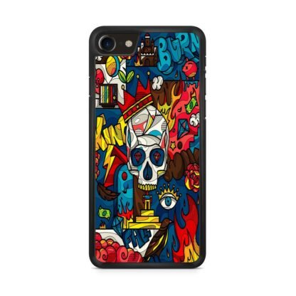 Abstract Crown Skull Doodle iPhone 7 / 8 / SE 2020 / SE 2022 Case