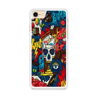 Abstract Crown Skull Doodle iPhone 7 / 8 / SE 2020 / SE 2022 Case - Image 2