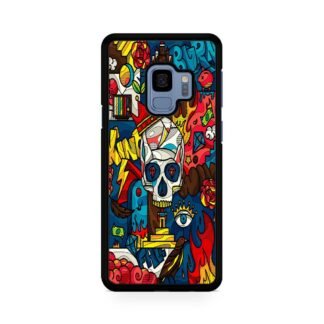 Abstract Crown Skull Doodle Samsung Galaxy S9 / S9 Plus Case