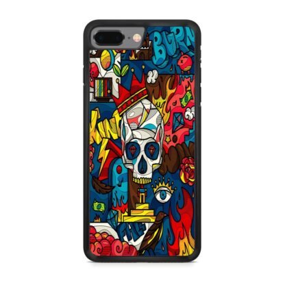 Abstract Crown Skull Doodle iPhone 7 Plus / 8 Plus Case