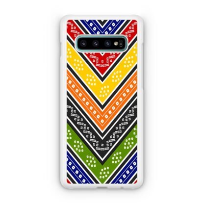 Abstract Oriental Colorful Textile Pattern Samsung Galaxy S10 / S10e / S10 Plus / S10 5G Case - Image 2