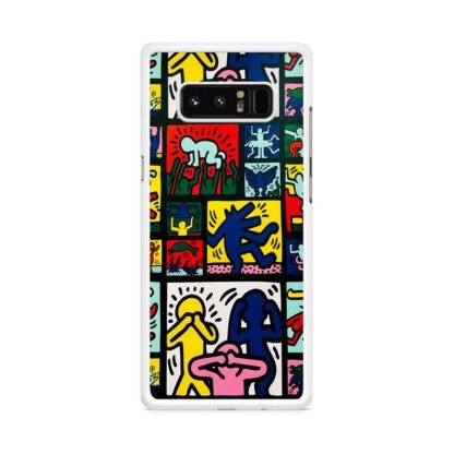 Abstract Retrospect Collage Doodle Samsung Galaxy Note 8 Case - Image 2