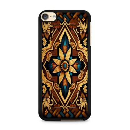 Abstract Tribal Brown Flower iPod Touch 6 / 7 Case