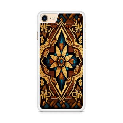 Abstract Tribal Brown Flower iPhone 7 / 8 / SE 2020 / SE 2022 Case - Image 2