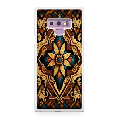 Abstract Tribal Brown Flower Samsung Galaxy Note 9 Case - Image 2