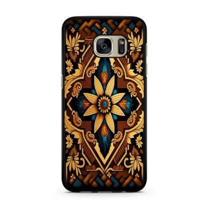 Abstract Tribal Brown Flower Samsung Galaxy S7 / S7 Edge Case