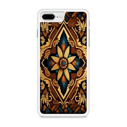 Abstract Tribal Brown Flower iPhone 7 Plus / 8 Plus Case - Image 2