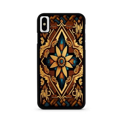 Abstract Tribal Brown Flower iPhone X / XR / XS / XS Max Case