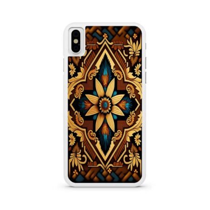 Abstract Tribal Brown Flower iPhone X / XR / XS / XS Max Case - Image 2