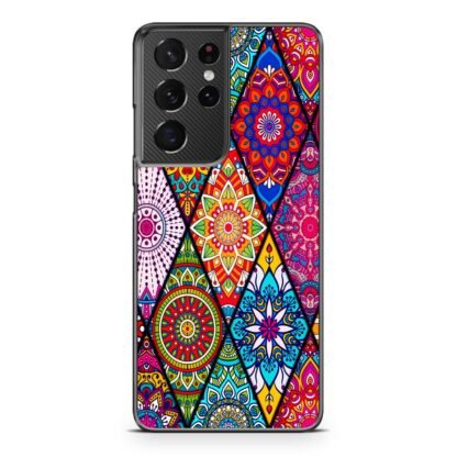 Abstract Tribal Flower Collage Samsung Galaxy S21 / S21 Plus / S21 Ultra / S21 FE Case