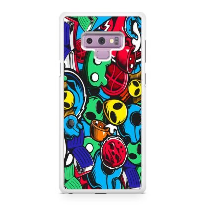 Alien Droid Doodle Samsung Galaxy Note 9 Case - Image 2