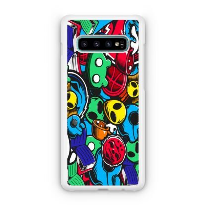 Alien Droid Doodle Samsung Galaxy S10 / S10e / S10 Plus / S10 5G Case - Image 2