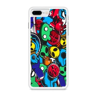 Alien Droid Doodle iPhone 7 Plus / 8 Plus Case - Image 2