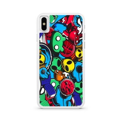 Alien Droid Doodle iPhone X / XR / XS / XS Max Case - Image 2