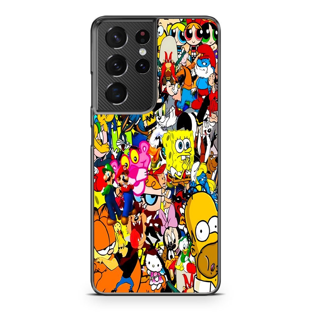 All Characters Cartoon Collage Samsung Galaxy S21 / S21 Plus / S21 Ultra / S21 FE Case