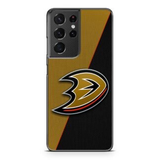 Anaheim Ducks Carbon Logo Samsung Galaxy S21 / S21 Plus / S21 Ultra / S21 FE Case