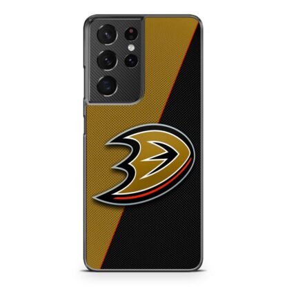Anaheim Ducks Carbon Logo Samsung Galaxy S21 / S21 Plus / S21 Ultra / S21 FE Case