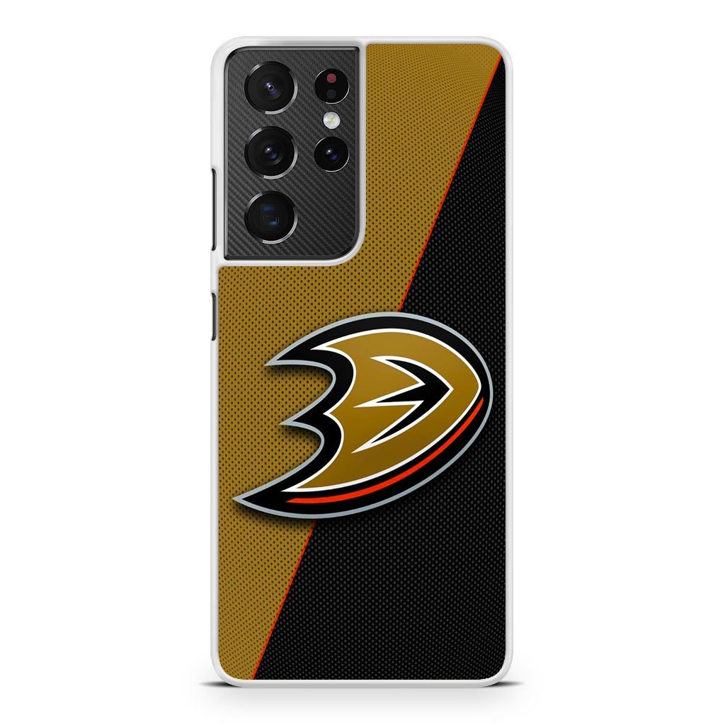 Anaheim Ducks Carbon Logo Samsung Galaxy S21 / S21 Plus / S21 Ultra / S21 FE Case - Image 2