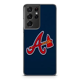 Atlanta Braves Dark Blue Logo Samsung Galaxy S21 / S21 Plus / S21 Ultra / S21 FE Case