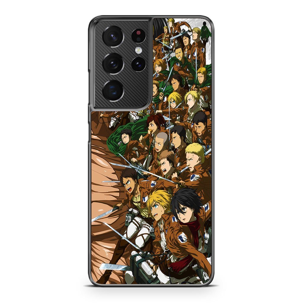 Attack On Titan All Characters Cover Samsung Galaxy S21 / S21 Plus / S21 Ultra / S21 FE Case