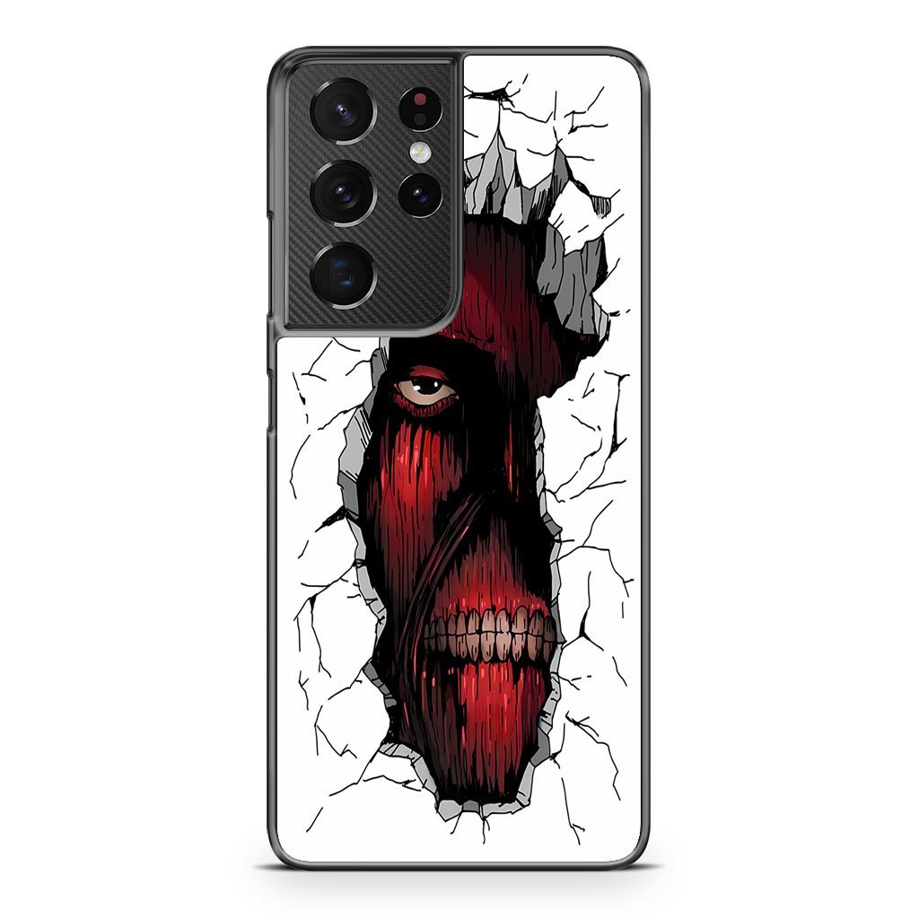 Attack On Titan Wall Titan Face Samsung Galaxy S21 / S21 Plus / S21 Ultra / S21 FE Case