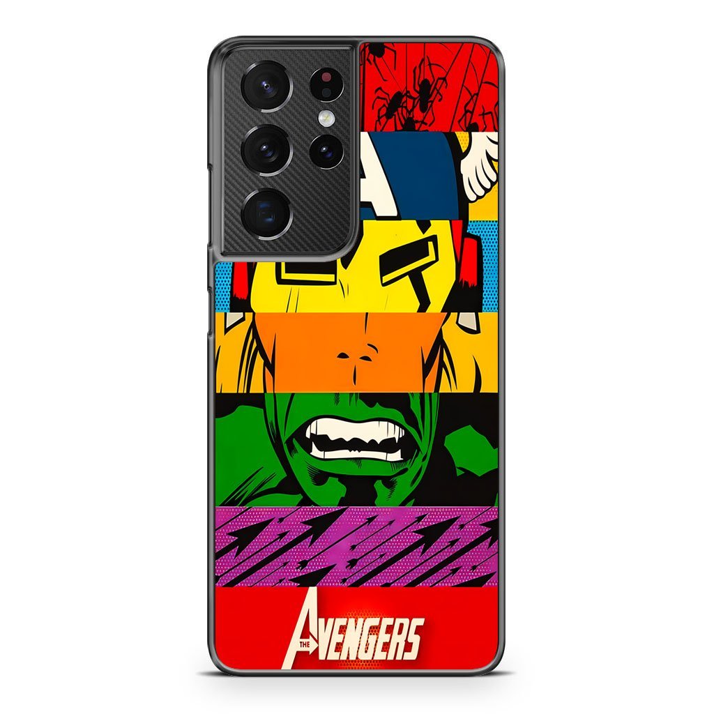 Avengers Hero Face Collage Samsung Galaxy S21 / S21 Plus / S21 Ultra / S21 FE Case