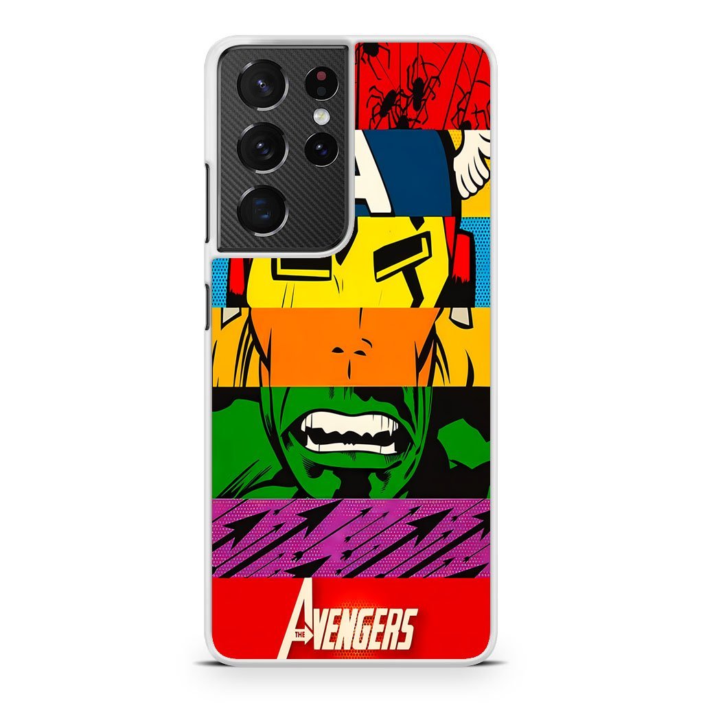 Avengers Hero Face Collage Samsung Galaxy S21 / S21 Plus / S21 Ultra / S21 FE Case - Image 2