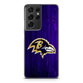 Baltimore Ravens Wood Logo Samsung Galaxy S21 / S21 Plus / S21 Ultra / S21 FE Case
