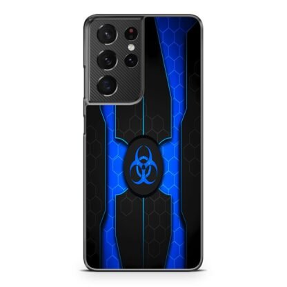 Biohazard Blue Pattern Cover Samsung Galaxy S21 / S21 Plus / S21 Ultra / S21 FE Case