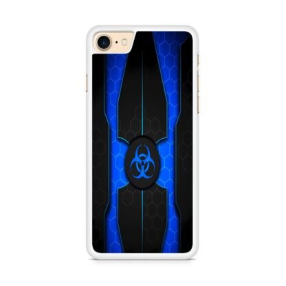 Biohazard Blue Pattern Cover iPhone 7 / 8 / SE 2020 / SE 2022 Case - Image 2