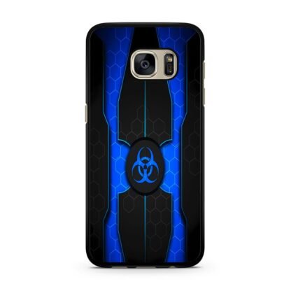 Biohazard Blue Pattern Cover Samsung Galaxy S7 / S7 Edge Case