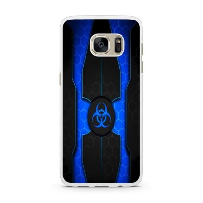 Biohazard Blue Pattern Cover Samsung Galaxy S7 / S7 Edge Case - Image 2