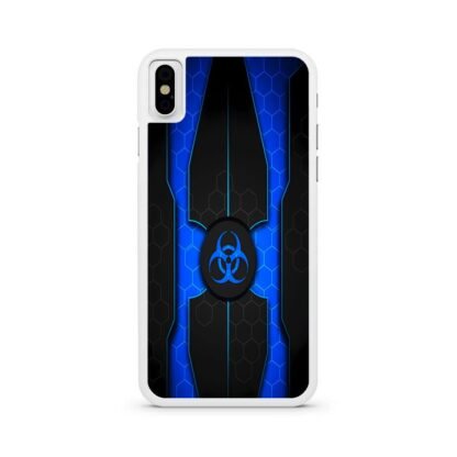 Biohazard Blue Pattern Cover iPhone X / XR / XS / XS Max Case - Image 2