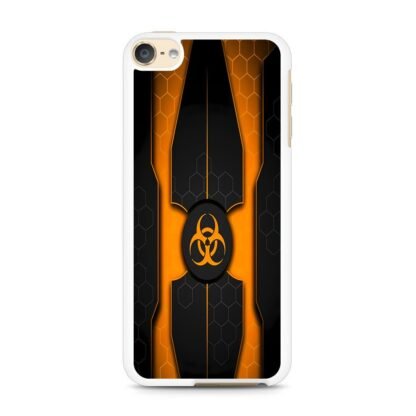Biohazard Orange Pattern Cover iPod Touch 6 / 7 Case - Image 2